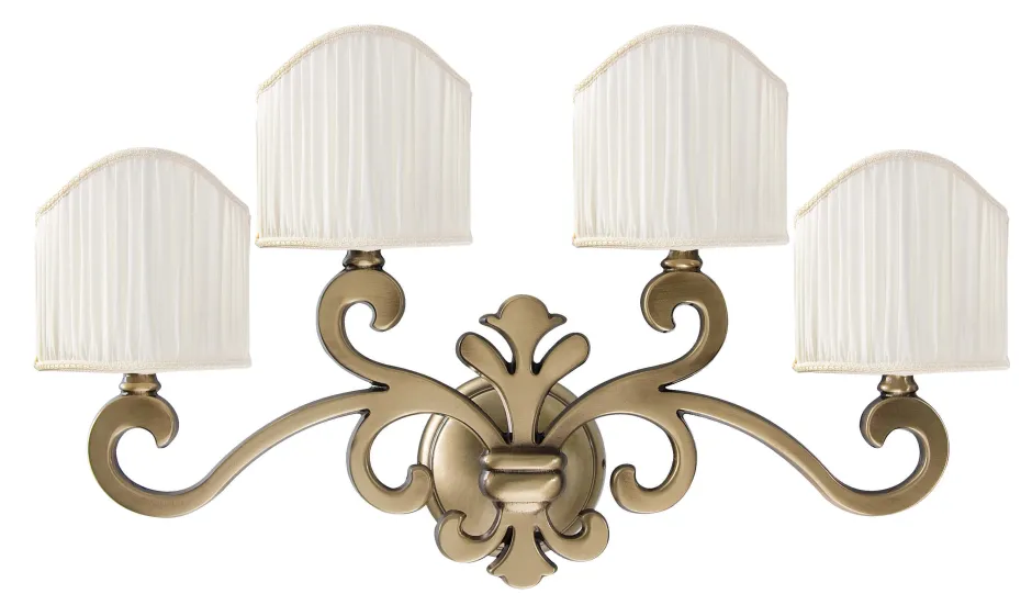 Giovanni Battista Premium Wandleuchte Bronze Hell 4-Flmg< Wandleuchten|Jugendstil Lampen