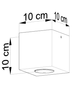 Sollux Quadratische Betonlampe Decke B:10cm klein GU10< Moderne Lampen|Küchenlampen