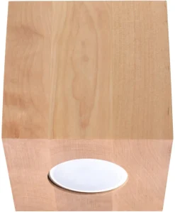 Holzlampen|Moderne Lampen*Sollux Quadratische Deckenleuchte Holz B:10cm klein GU10 Flur