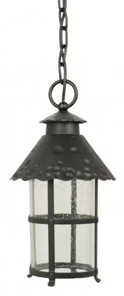 Rustikale Lampen|Metall Lampen*SU-MA Regenfeste Hängelampe Rustikal Aluminium Glas E27