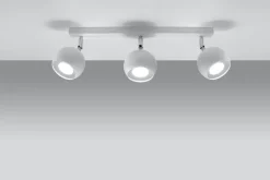 Retro Lampen|Küchenlampen*Sollux Retro Deckenstrahler Weiß 3x GU10 B:45cm Deckenlampe