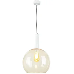 Hängelampen|Esszimmer Lampen*Jupiter Retro Hängelampe in Bernstein LYSITOS Esstisch E27