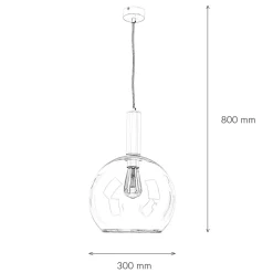 Hängelampen|Esszimmer Lampen*Jupiter Retro Hängelampe in Bernstein LYSITOS Esstisch E27