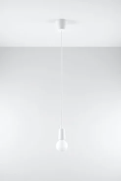 Sollux Retro Hängelampe Weiß verstellbar bis 90cm NESSA Küche< Wohnzimmerlampen|Retro Lampen