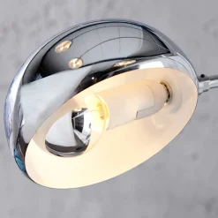 Invicta Interior Retro Lampe Designerleuchte 200cm flexibel Silber< Kugellampen|Retro Lampen