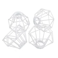 Lampenschirme*Easylight Retro Lampenschirm Weiß 4er Set für Tischleuchte E14