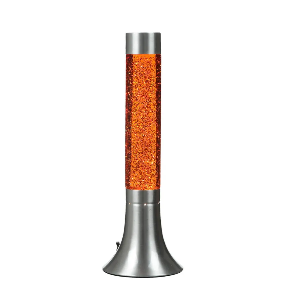Retro Lampen|Lavalampen*Easylight Retro Lavalampe Glitter Orange rund Ø13cm YVONNE