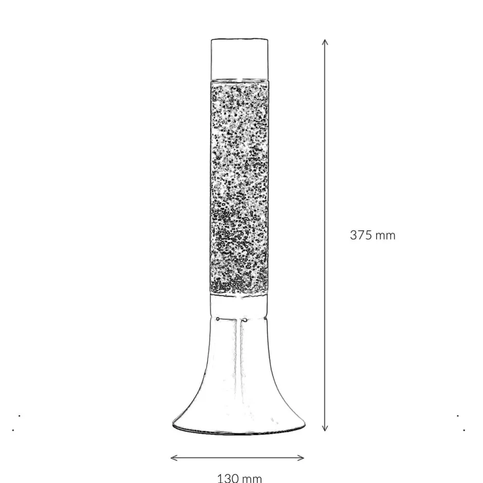 Retro Lampen|Lavalampen*Easylight Retro Lavalampe Glitter Orange rund Ø13cm YVONNE