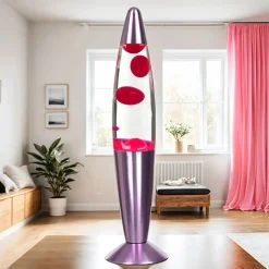 Easylight Retro Lavalampe Pink klar H:36cm Ø9cm Timmy< Retro Lampen|Lavalampen