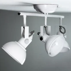 Deckenleuchten|Flurlampen*Trio Reality Retro Strahler schwenkbar Weiß 3-flmg E14 GINA