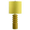 Tischlampen|Schlafzimmer Lampen*Elstead Retro Tischleuchte Keramik Stoff in Limette SILUETA