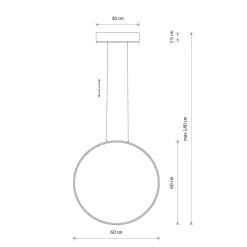 Nowodvorski Ring Pendelleuchte LED Schwarz 4000 K 700 lm Ø 60 cm< Hängelampen|Led Lampen