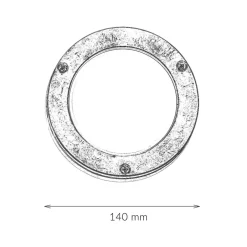 Lido Runde Außenleuchte Kupfer aus Messing G9 Ø14cm< Rustikale Lampen|Metall Lampen
