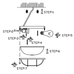 Deckenleuchten|Badezimmer Lampe*Steinhauer Runde Deckenlampe Braun Riffelglas Metall E27 Bullauge