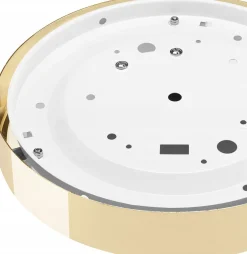 Wohnzimmerlampen|Metall Lampen*Lamkur Runde Deckenlampe Glas E27 Ø26 cm blendarm in Gold