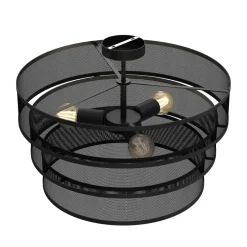 Deckenleuchten|Badezimmer Lampe*Luminex Runde Deckenlampe Metall Schwarz E27 Ø55 cm Industrial