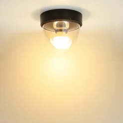 Nowodvorski Runde Deckenlampe Schwarz Ø18cm klein IP44 Modern MAIRA< Moderne Lampen|Feuchtraumleuchten