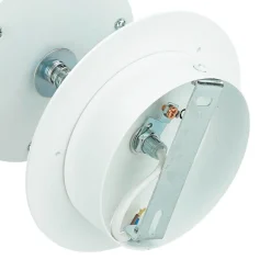 Wohnzimmerlampen|Stofflampen*Sollux Runde Deckenlampe Schwarz Ø 30 cm blendarm Stoff Glas