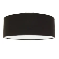 Duolla Runde Deckenlampe Stoff Ø50cm Braun blendarm< Deckenleuchten|Flurlampen