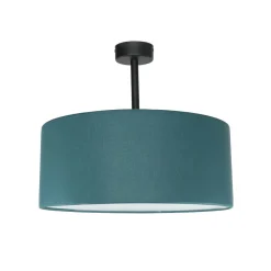 TK Lighting Runde Deckenlampe Stoffschirm in Petrol E27 Ø40 cm< Deckenleuchten|Bürolampen