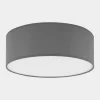 Deckenleuchten|Flurlampen*TK Lighting Runde Deckenleuchte Grau Stoff Ø 45 cm Wohnzimmer