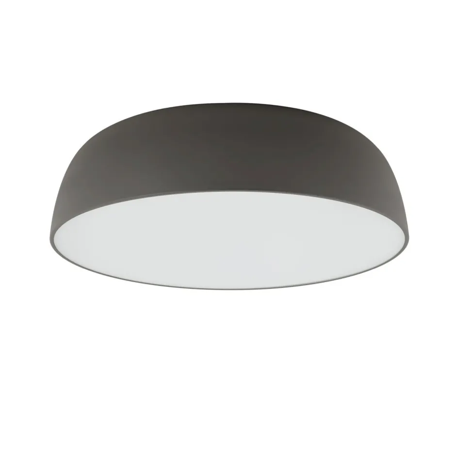 Nowodvorski Runde Deckenleuchte Grau E27 Ø58 cm blendarm wohnlich< Deckenleuchten|Flurlampen