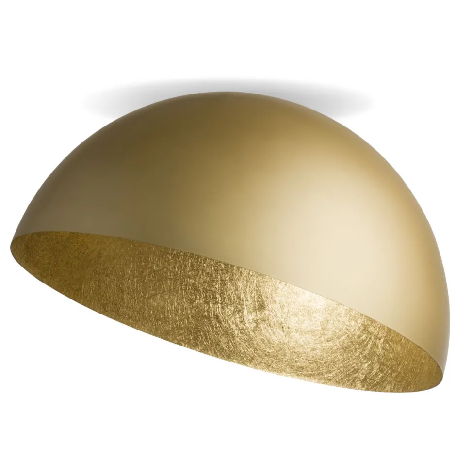 Sigma Runde Deckenleuchte Loft Metall Gold Ø35 cm E27 elegant< Deckenleuchten|Flurlampen