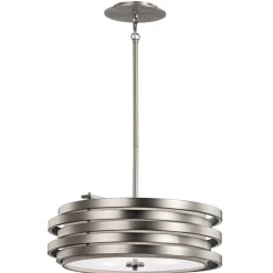 Deckenleuchten|Bürolampen*Elstead Runde Deckenleuchte NAILA in Nickel kürzbar Lampe