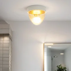 Nowodvorski Runde Deckenleuchte Weiß Gold klein Ø18cm IP44 Modern< Wohnzimmerlampen|Moderne Lampen