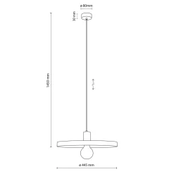 Hängelampen|Bürolampen*TK Lighting Runde Hängelampe E27 Ø40 cm Vintage Braun Ziegelrot