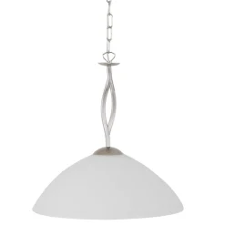 Hängelampen|Bürolampen*Steinhauer Runde Hängelampe Glas Metall Ø45 cm E27 gemütlich