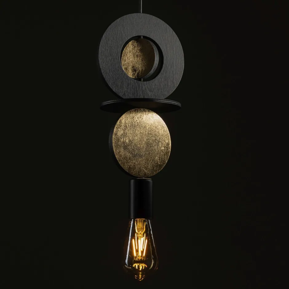 Nowodvorski Runde Hängelampe Holz Metall Ø16 cm E27 dekorativ< Hängelampen|Bürolampen