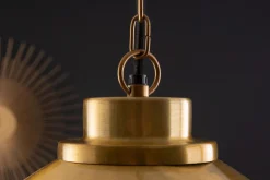 Invicta Interior Runde Hängelampe Industrial Metall Ø43 cm E27 in Gold< Feuchtraumleuchten|Küchenlampen