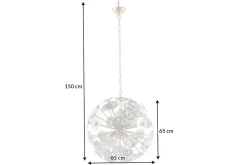 Invicta Interior Runde Hängelampe Kugel Glas Metall 5-flammig in Gold< Wohnzimmerlampen|Glaslampen