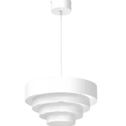 Luminex Runde Hängelampe Metall in Weiß E27 Ø39 cm indirekt< Hängelampen|Bürolampen