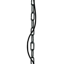 Steinhauer Runde Hängelampe Metall in Schwarz Gold 50 cm Modern< Hängelampen|Bürolampen