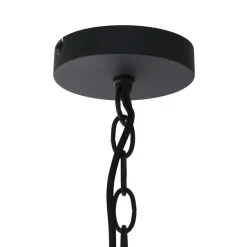 Steinhauer Runde Hängelampe Metall in Schwarz Gold 50 cm Modern< Hängelampen|Bürolampen