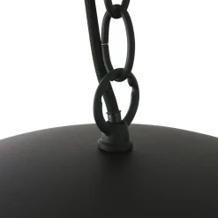 Steinhauer Runde Hängelampe Metall in Schwarz Gold 50 cm Modern< Hängelampen|Bürolampen