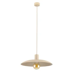 Hängelampen|Bürolampen*TK Lighting Runde Hängelampe Metall Sandgrau Ø41 cm E27 Loft