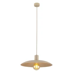 Hängelampen|Bürolampen*TK Lighting Runde Hängelampe Metall Sandgrau Ø41 cm E27 Loft