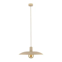 Hängelampen|Bürolampen*TK Lighting Runde Hängelampe Metall Sandgrau Ø41 cm E27 Loft