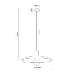 Hängelampen|Bürolampen*TK Lighting Runde Hängelampe Metall Sandgrau Ø41 cm E27 Loft