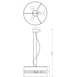 Luminex Runde Hängelampe Metall Schwarz E27 Ø55 cm Industrial< Hängelampen|Bürolampen