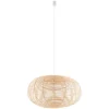 Nowodvorski Runde Hängelampe Rattan Natur wohnlich E27 Ø79 cm groß< Hängelampen|Bürolampen