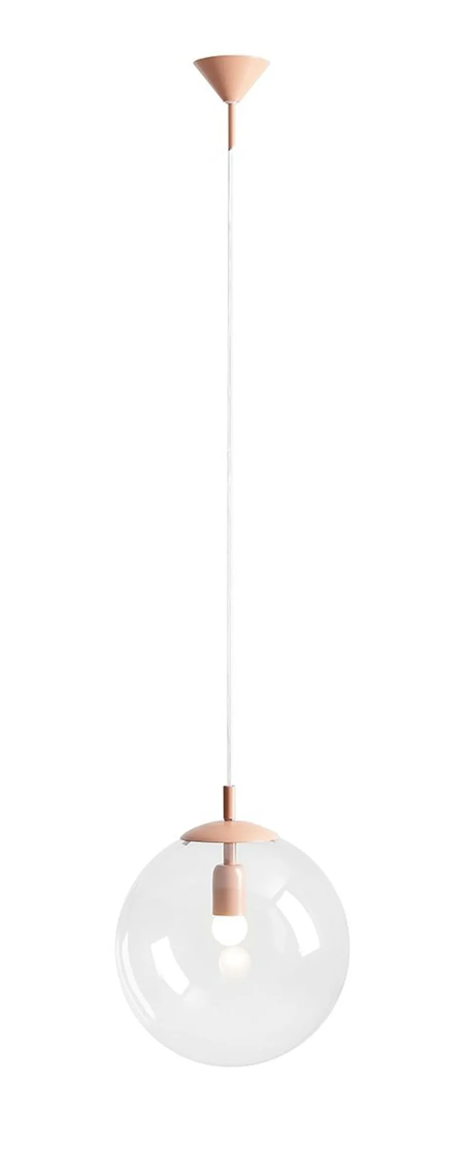 Bürolampen|Feuchtraumleuchten*ALDEX Runde Hängelampe Zartorange Klar E27 Ø30 cm dekorativ