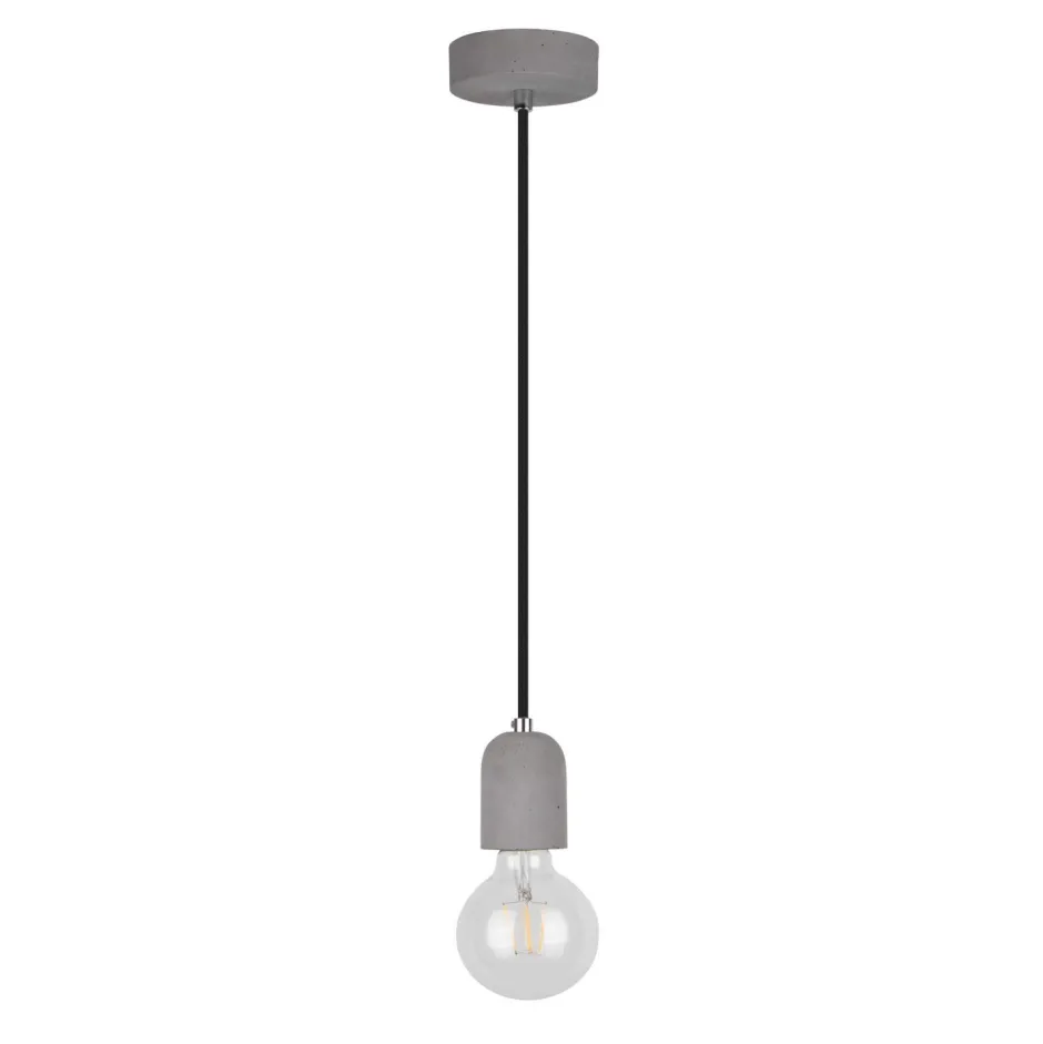 Spot Light Runde Hängeleuchte Grau Beton Ø10cm Retro KILYN< Hängelampen|Esszimmer Lampen