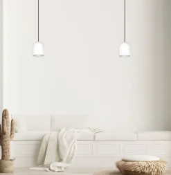 Belis Runde Hängeleuchte Metall Schwarz Weiß E27 Ø11 cm Loft< Hängelampen|Bürolampen