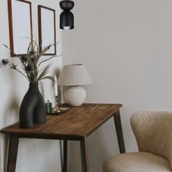 Belis Runde Hängeleuchte Schwarz Metall Ø11 cm Minimalistisch< Hängelampen|Bürolampen