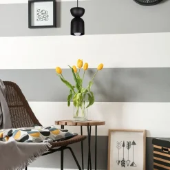 Belis Runde Hängeleuchte Schwarz Metall Ø11 cm Minimalistisch< Hängelampen|Bürolampen