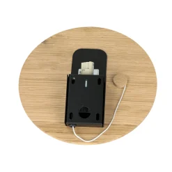 Wandleuchten|Flurlampen*Nowodvorski Runde Holz Wandlampe mit Schalter flach Modern